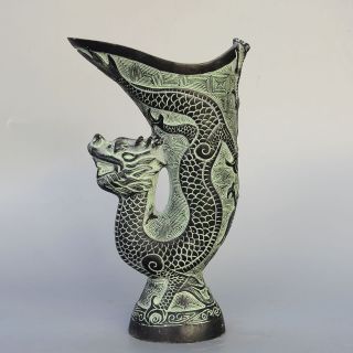 Collectable China Antique Bronze Hand - Carve Myth Dragon Auspicious Noble Statue