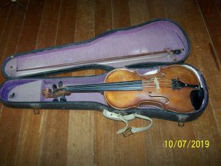 Vintage 1951 Franz Andreas 4/4 Size Violin And Case,  Germany