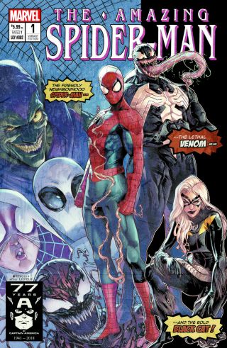 Spider - Man 1 2018 Jamal Campbell Mutants 98 Homage Variant 1000 Ptd