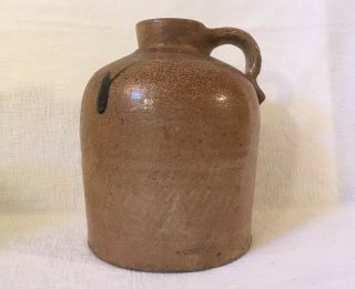 Antique 1 Gallon Salt Glazed Beehive Stoneware Whiskey Jug W/ Turkey Droppings