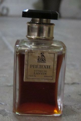 Rare Vintage Pretexte Extrait De Lanvin Perfume Paris France 1/2 Oz