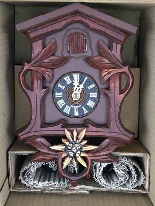 Wooden German Cuckoo Clock,  Hubert Herr Vintage