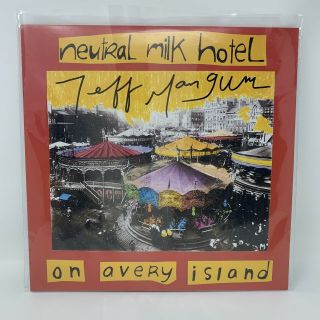 Neutral Milk Hotel - On Avery Island Vinyl Record Lp Signed By Jeff Mangum