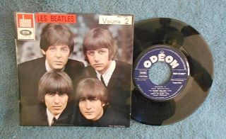 The Beatles Les Beatles Volume 2 French Pressed Ep With Inventory Tag