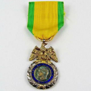 Antique 1852 - 1870 French 2nd Empire MÉdaille Militaire France Military Medal