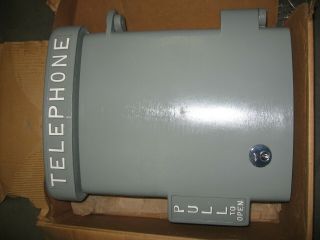 Gte Industrial Vintage Cast Aluminum Telephone Call Box 16 - 1/2 " X 15 " X 6 " - Nos