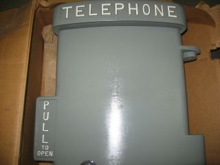 GTE Industrial Vintage Cast Aluminum Telephone Call Box 16 - 1/2 