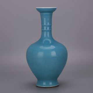 Chinese Ancient Antique Hand Make Blue Glaze Vase Porcelain Decoration Ews2