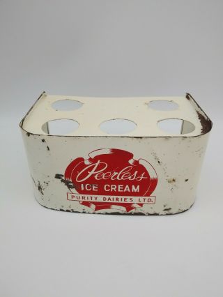 Vintage Ice Cream Cone Holder Display Purity Dairies Peerless Unique Decor