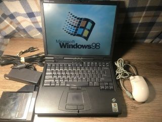 Vintage Dell Latitude Cpx - H Windows 98 Dos Gaming/cnc/embroidery Laptop Pentium