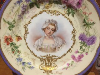 Gorgeous Antique Vienna Cabinet Plate - Signed