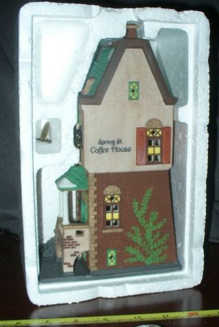 Rare Department 56 Christmas In The City Series Spring St.  Coffee House Heritage