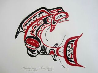 Northwest Coast Art - Haida King Salmon - Painting