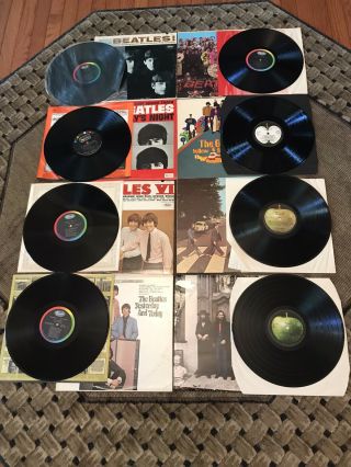 8 Beatle Lp’s Sgt Peppers,  Meet The Beatles,  Hard Days Night Vinyl Is