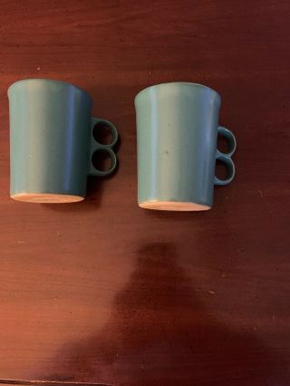 Vintage Bennington Potters David Gil Trigger Handle Cup Mug 1340 Teal