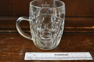 Vintage Dimpled Handled Old Pub Style Half Pint Ale/beer Glass