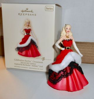 Hallmark Keepsake Ornament 2007 Celebration Barbie Series 8 Special Edition B8