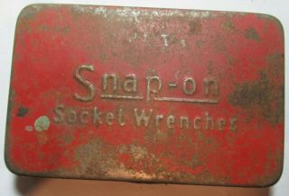 Vintage Snap - On Socket Wrenches Box W 5 Miscellaneos Snap On Sockets Universal,