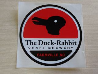 Beer Sticker The Duck Rabbit Craft Brewery Farmville,  North Carolina Brewing