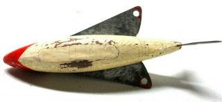 1950s ERNIE NEWMAN BATWING CHEATER JIG/LURE FISH SPEARING DECOY ICE FISHING LURE 3