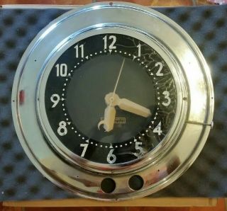 Glo Dial 2 Ring Neon Clock Running No Neon 17.  25” Overall Mid Century