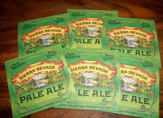 Set Of Six Sierra Nevada Pale Ale Beer & Drink Coasters,  Senor Froggy 