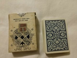 Vintage Andrew Dougherty Tally - Ho Double Pinochle Playing Cards No 43 Tax Stamp