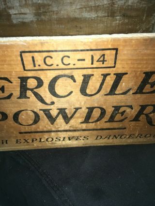 Vintage Hercules Powder Co High Explosives Dynamite TNT Wood Box Wooden Crate 3