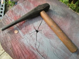 Vintage Tamco Blacksmith/anvil/forge 5/8 " Round Tapered Punch Hammer " Fat " Handl