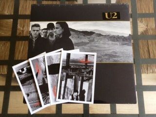 U2: The Joshua Tree 1987 - Factory 1st Press Lp Vinyl & 4 Promo Cards Set