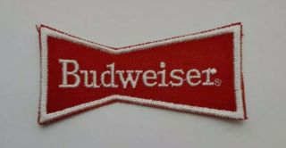 Budweiser Beer Bow Tie Embroidered Patch Badge Vintage