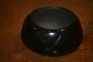 Native American Santa Clara Pueblo Pottery Pot Unsigned Black with Decoration 2