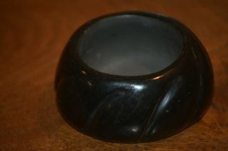Native American Santa Clara Pueblo Pottery Pot Unsigned Black with Decoration 3