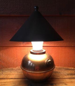 Vintage 1930s Art Deco Chase Brass Copper Co.  Ball Table Desk Lamp