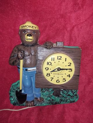 Vintage Smokey The Bear Clock 