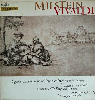 Rare Classic Lp Milstein Vivaldi 4 Conceertos Pour Violon Columbia Saxf 990 Fr