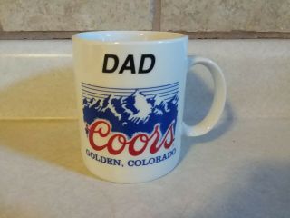Vintage Coors Brewing Company Golden Colorado Logo Dad Coffee Mug Cup