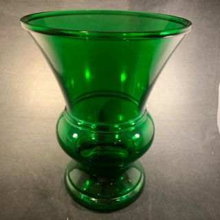 Large Vintage Napco emerald green vase,  10” 2