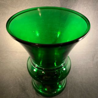 Large Vintage Napco emerald green vase,  10” 3