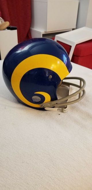 Los Angeles Rams Vintage Rawlings Nfl Football Helmet Medium.  14