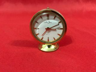 Vintage Saint Blaise Travel Alarm Clock Desk Table Miniature 8 Days Swiss Made