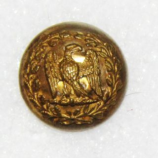 Civil War Era Military Button Two Piece Brass Maker Marked Eagle And Wreath