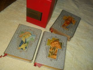 1959 The Library Of Catholic Devotion 3 Books,  Life Of Christ,  Prayer Bk,  Missal