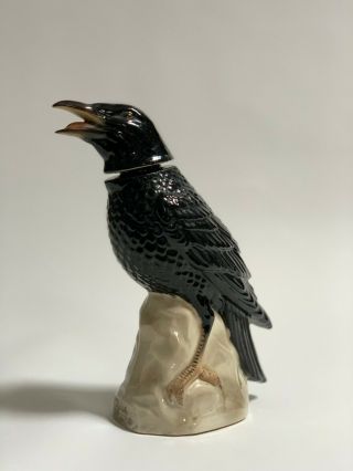 Vintage Tequila Jose Cuervo Crow Decanter / Bottle Made In Germany Raven / Black