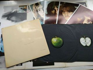 The Beatles - White Album - Uk 1968 1st Press Lp,  Inserts Low Number 0041135