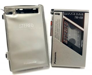 Vintage 1983 Panasonic Rx - 1960 Portable Cassette Player Recorder W/ Case Walkman