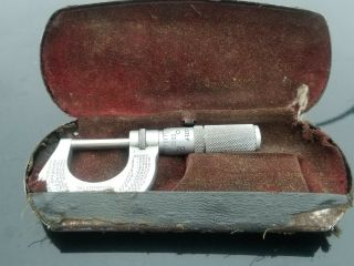 Vintage Ls Starrett 0 - 1 " Micrometer No.  231f With Case.