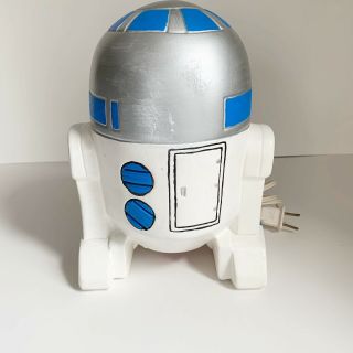 Vintage STAR WARS R2D2 R2 - D2 Ceramic Lamp Hand Painted Droid Robot 9” 3