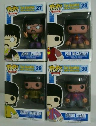 Funko Pop The Beatles Yellow Submarine Set All Are Now Vaulted