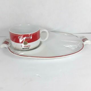 1994 Campbell’s Tomato Soup Mug Short Cup And Lunch Luncheon Snack Plate Set